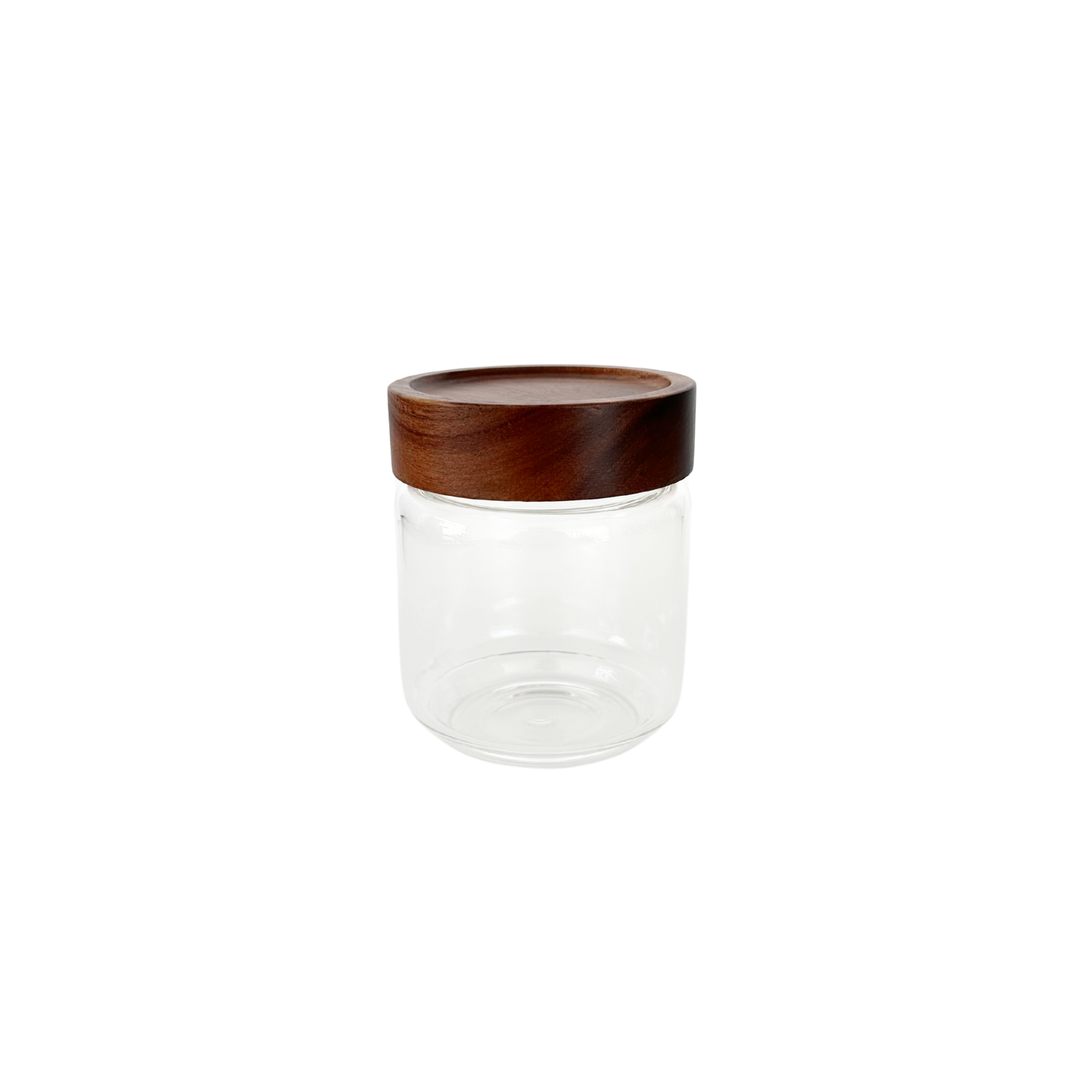 Acacia Lid Glass Jar - Small