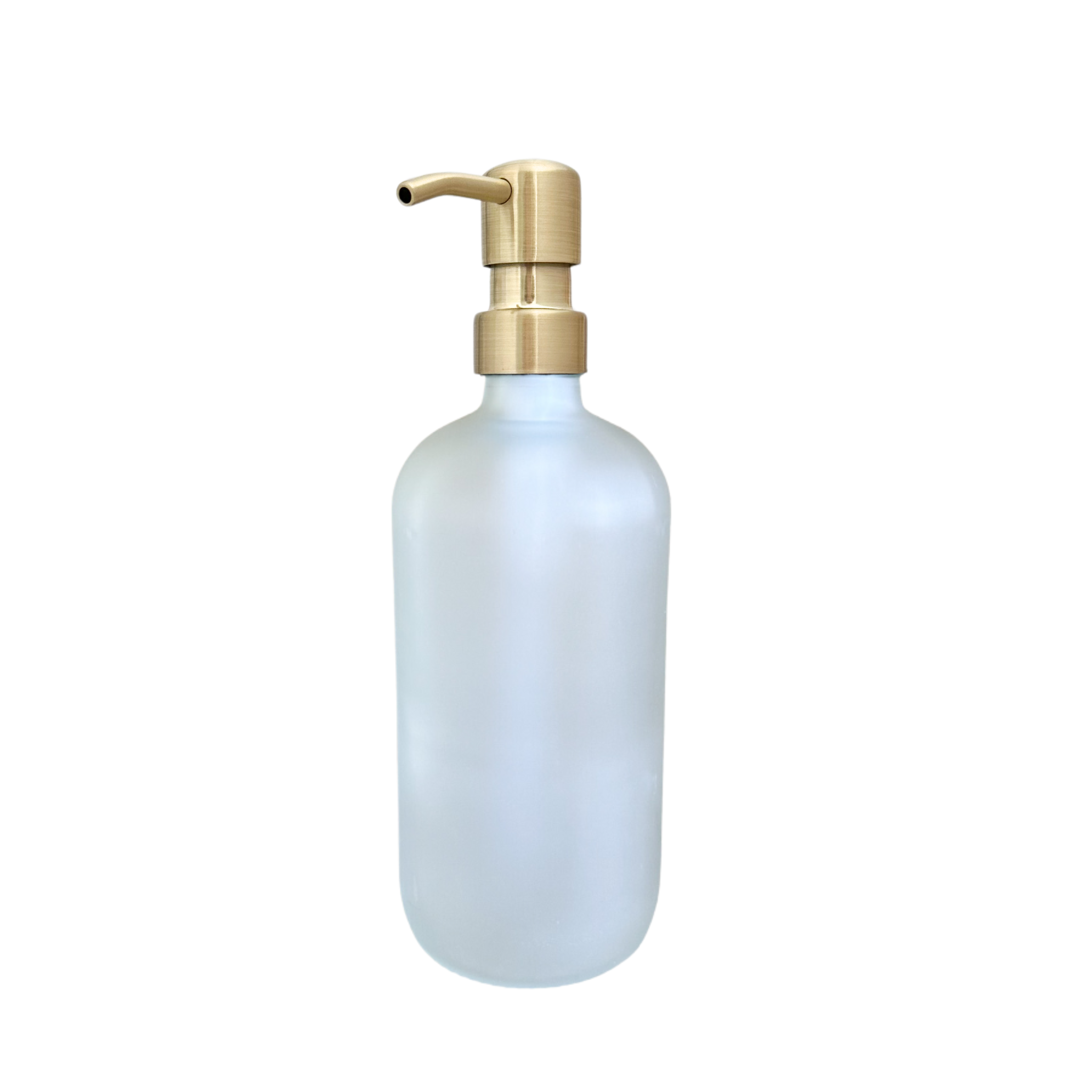 500ml Glass Pump Bottle including label various colours