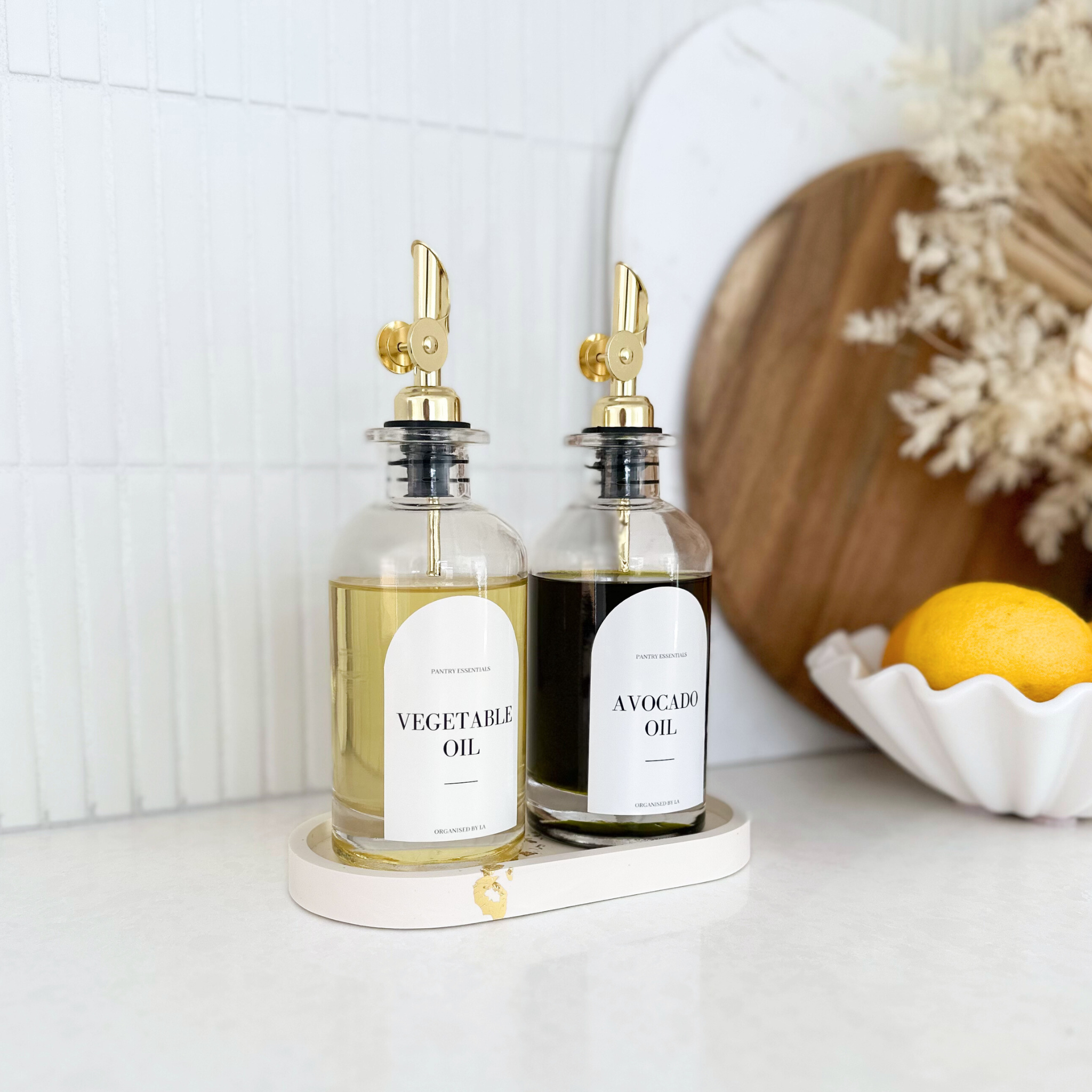 Oil Bottle Set with Custom Labels