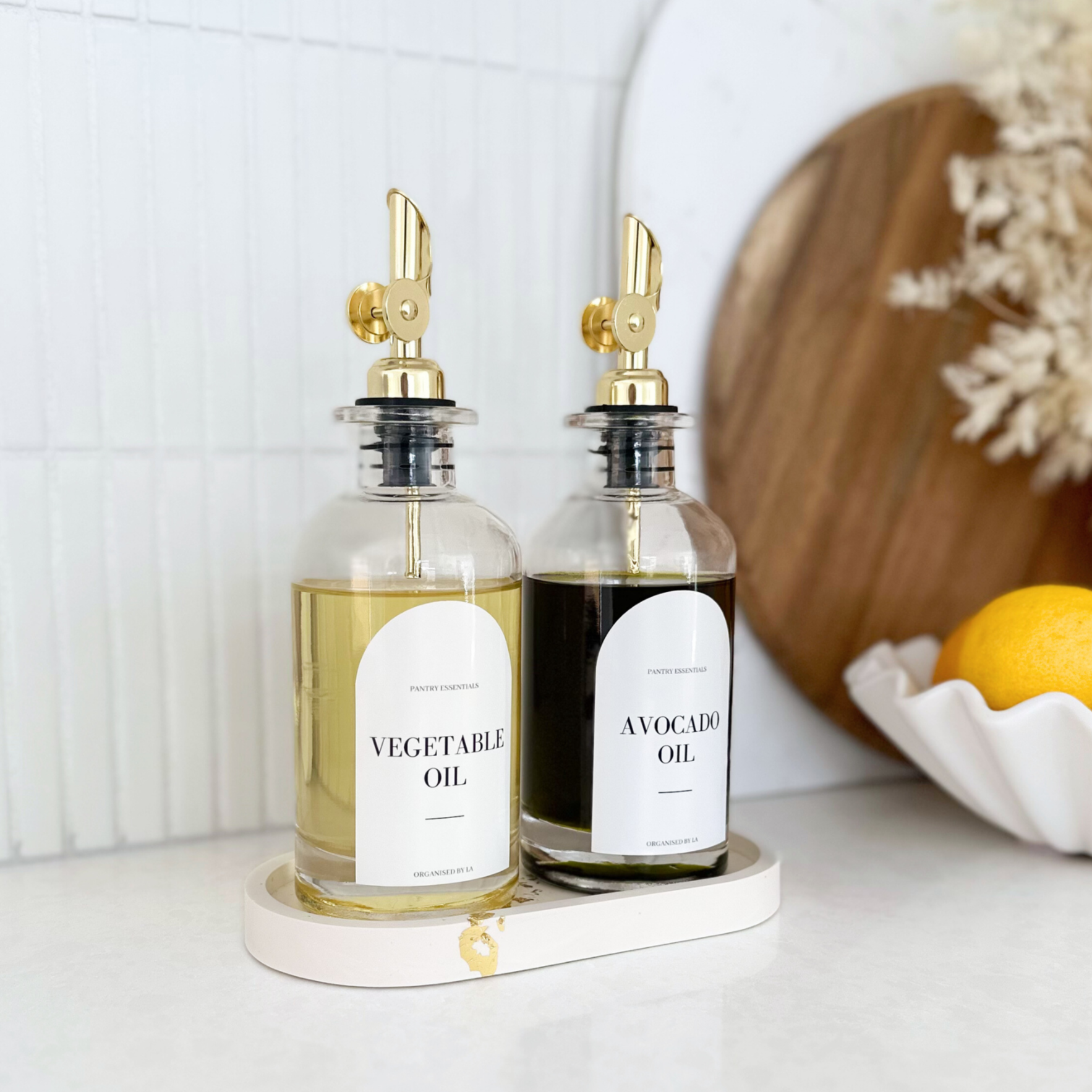 Oil Bottle Set with Custom Labels