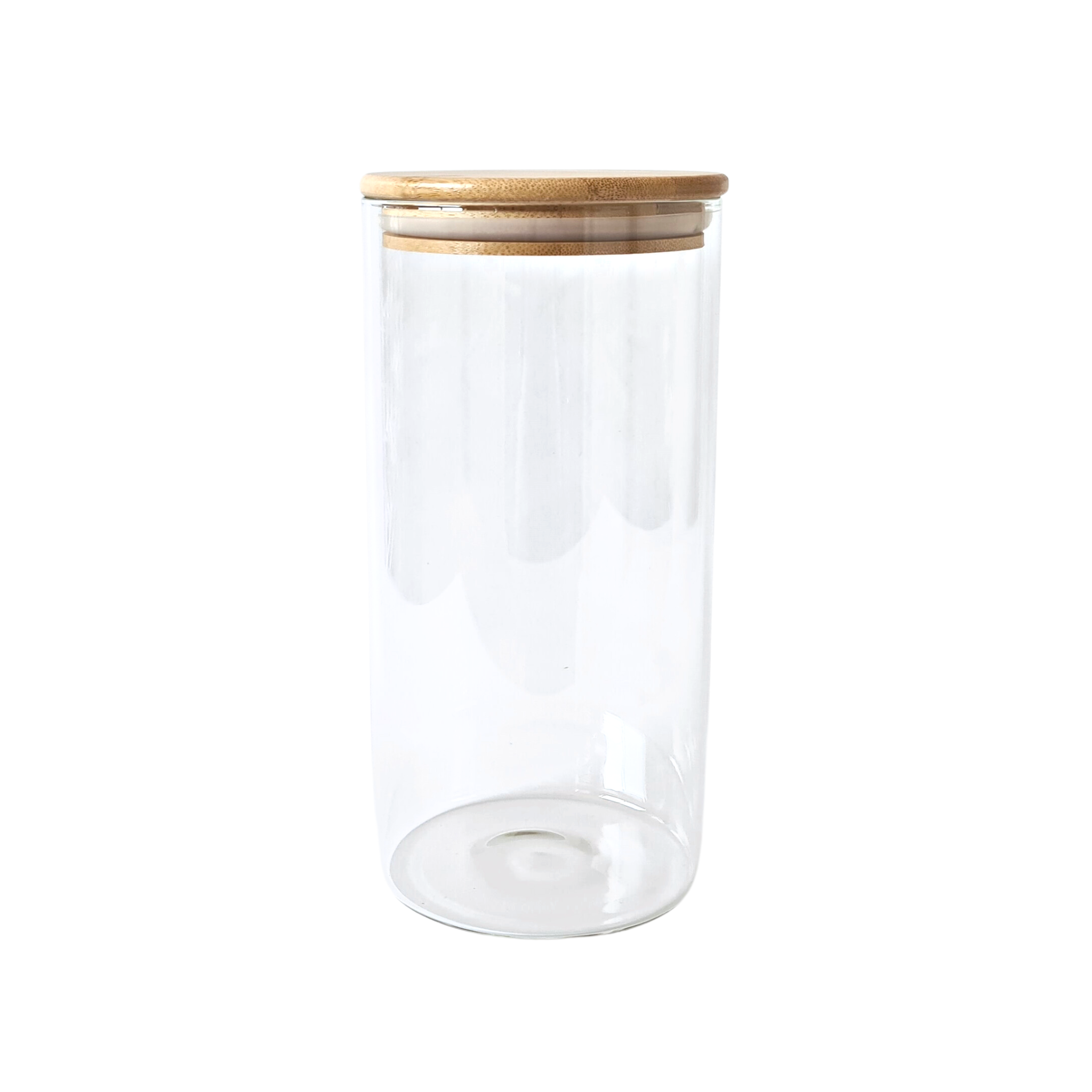 Glass storage jar w/bamboo lid 1500ml