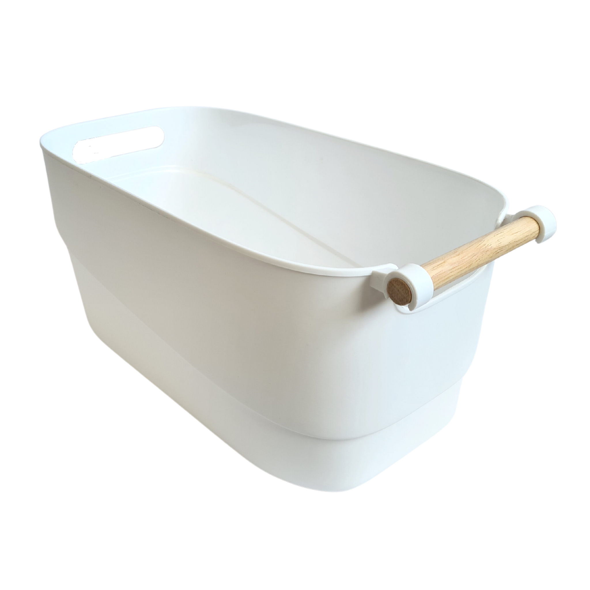 Storage basket with wooden handle - Large