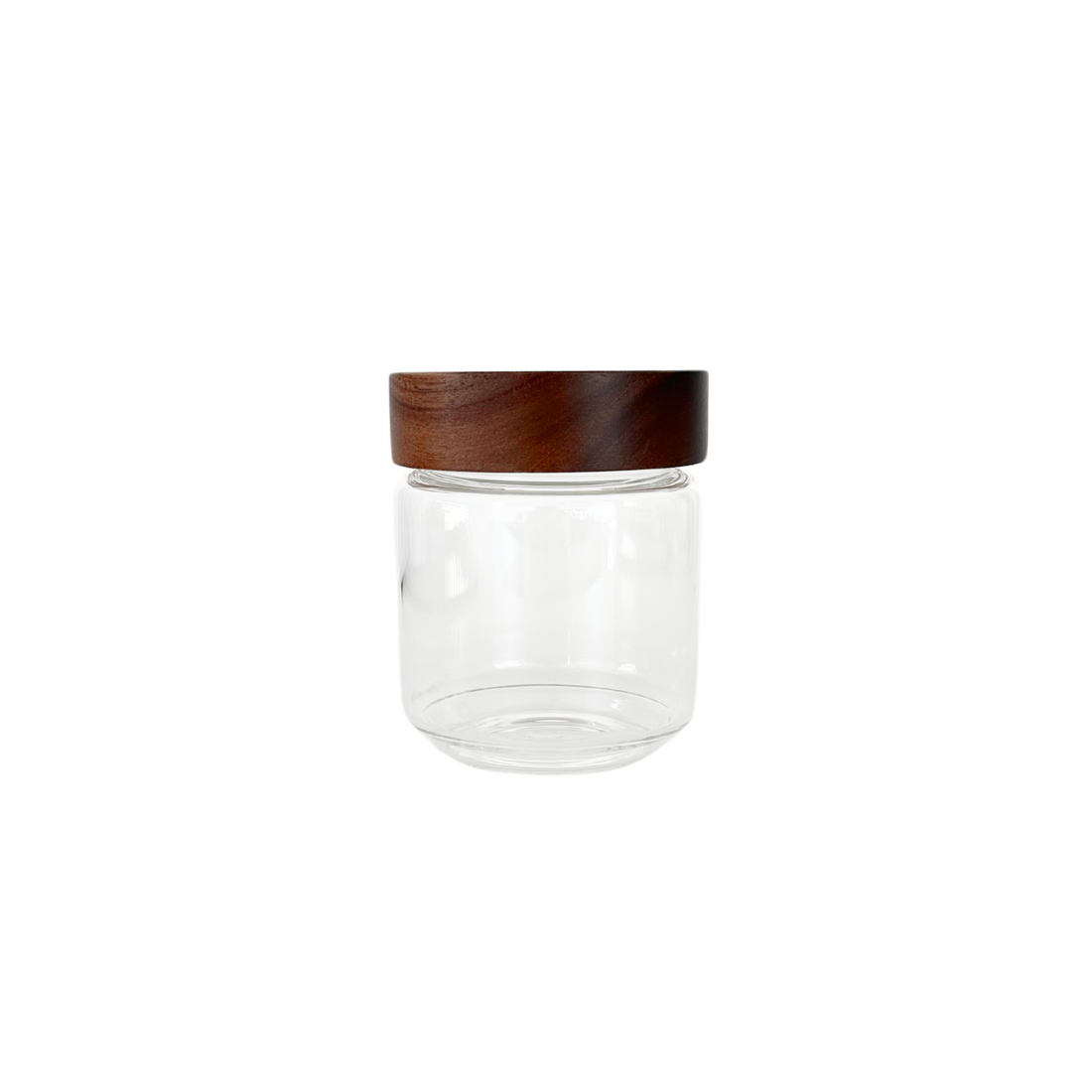 Acacia Lid Glass Jar - Small