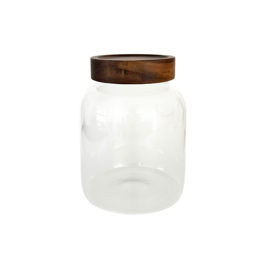 Acacia Lid Glass Jar - 1L