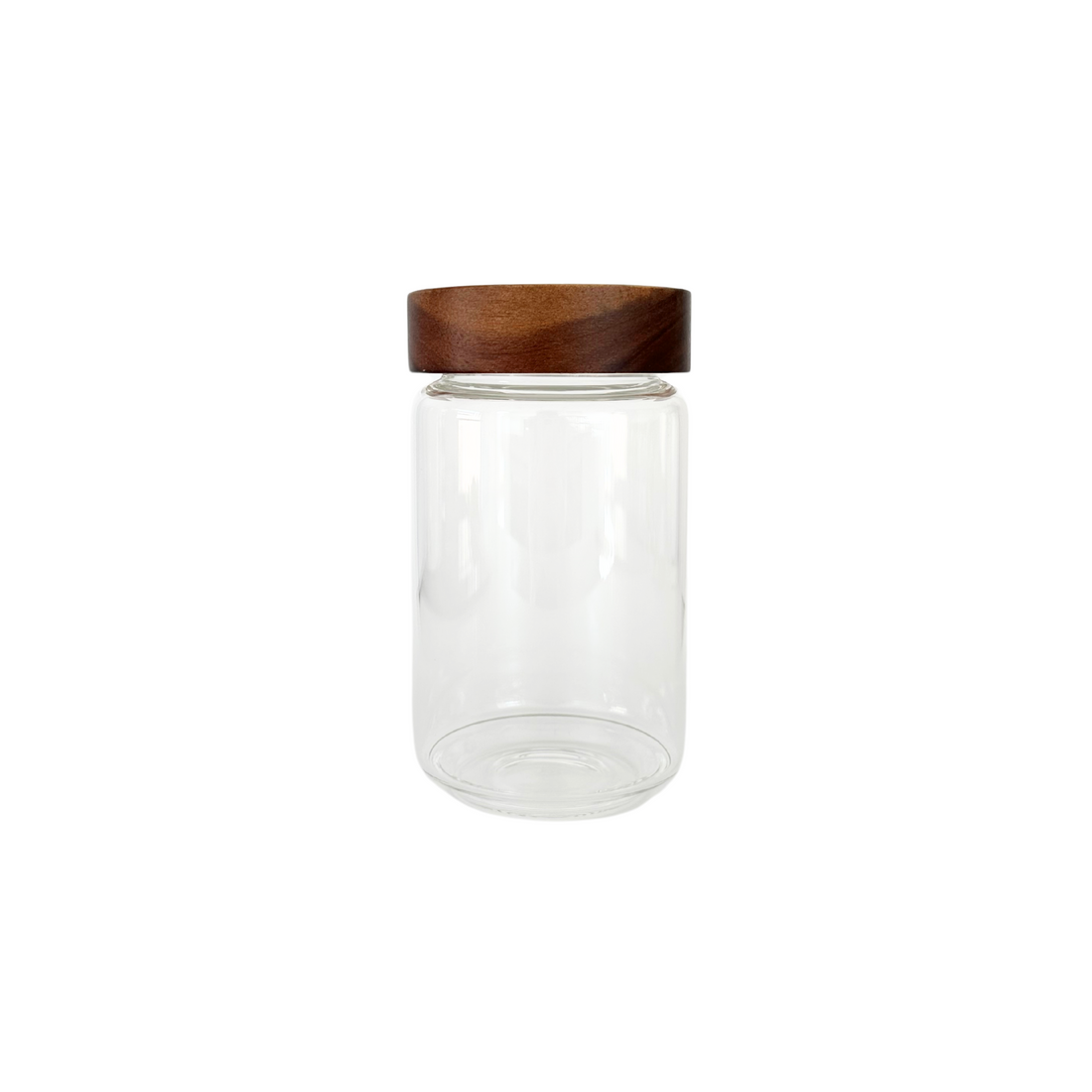 Acacia Lid Glass Jar - Medium