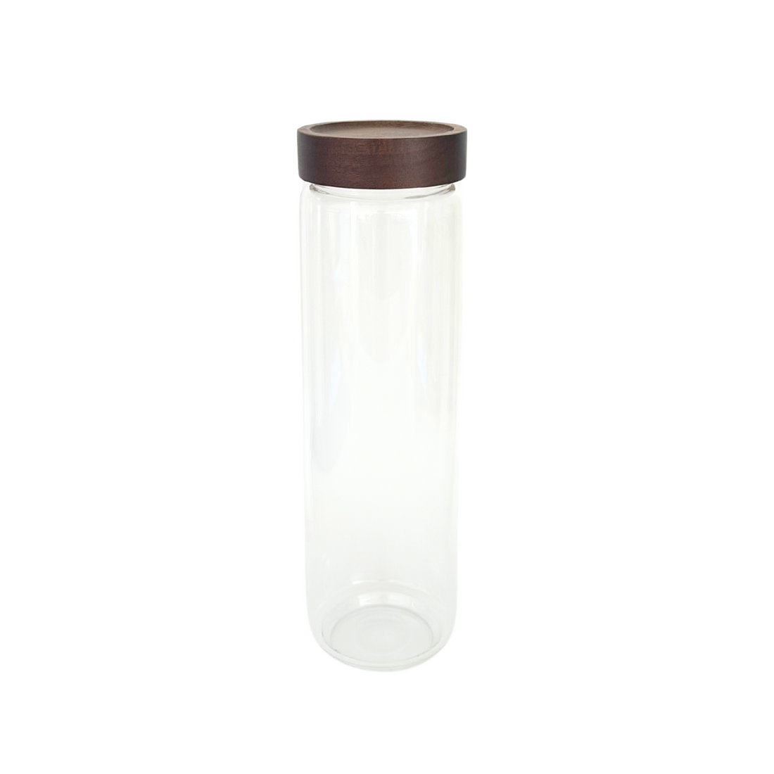 Acacia Lid Glass Jar - Tall