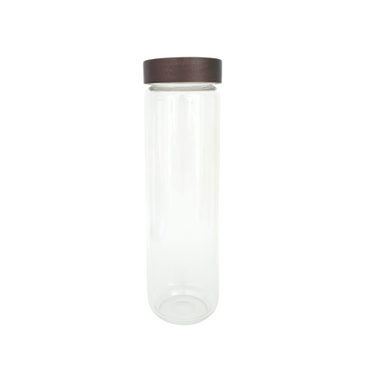 Acacia Lid Glass Jar - Tall