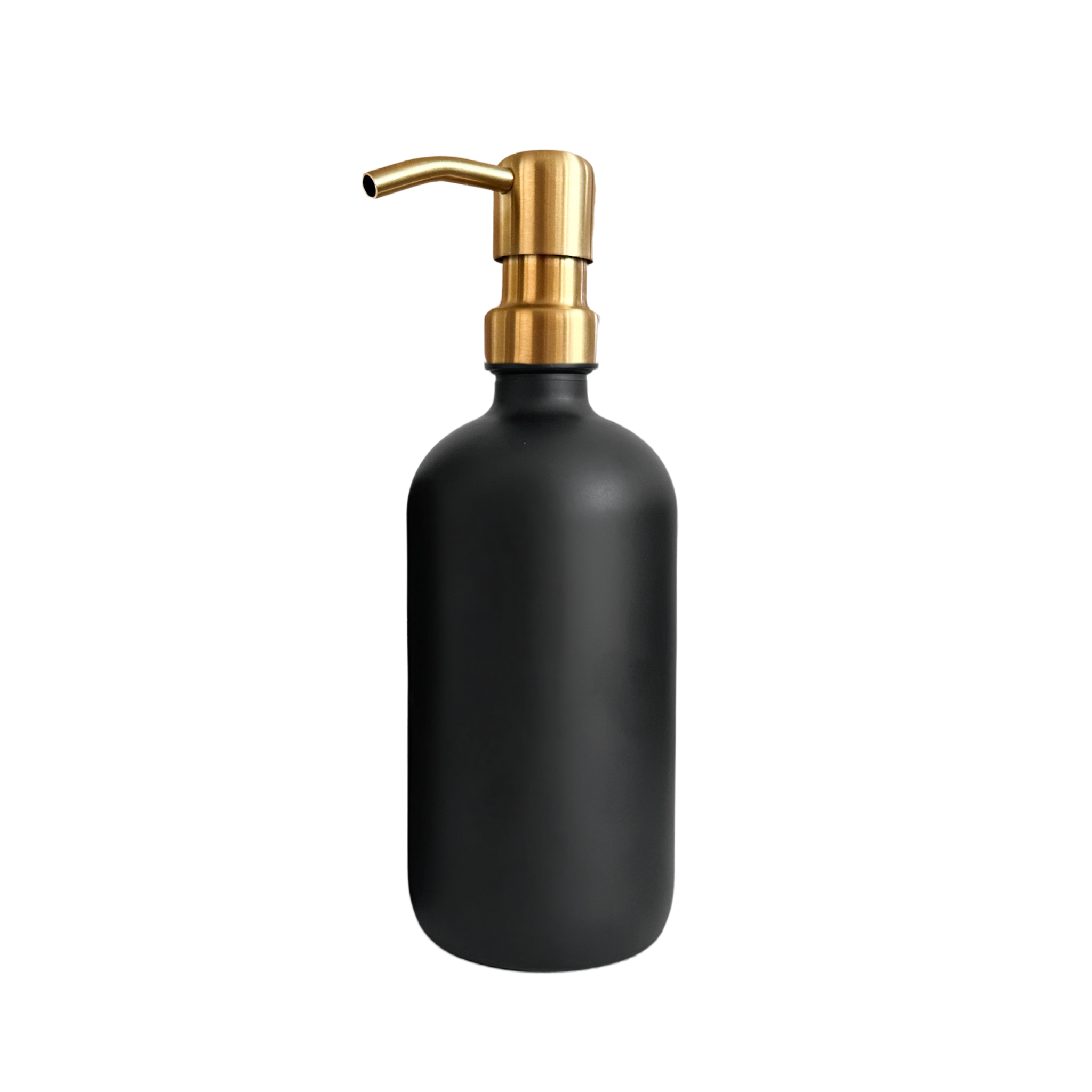 2pcs 500ml Black Glass Pump Bottle including label