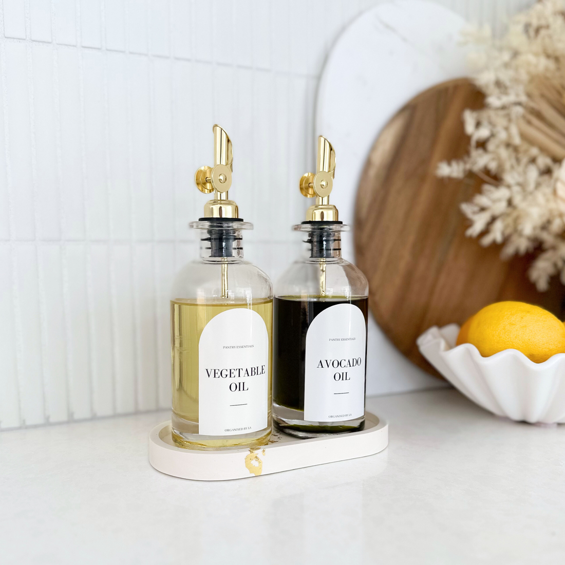 Oil Bottle Set with Custom Labels