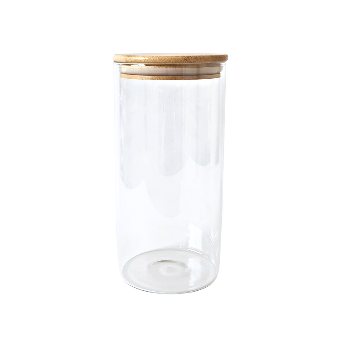 Glass storage jar w/bamboo lid 1500ml