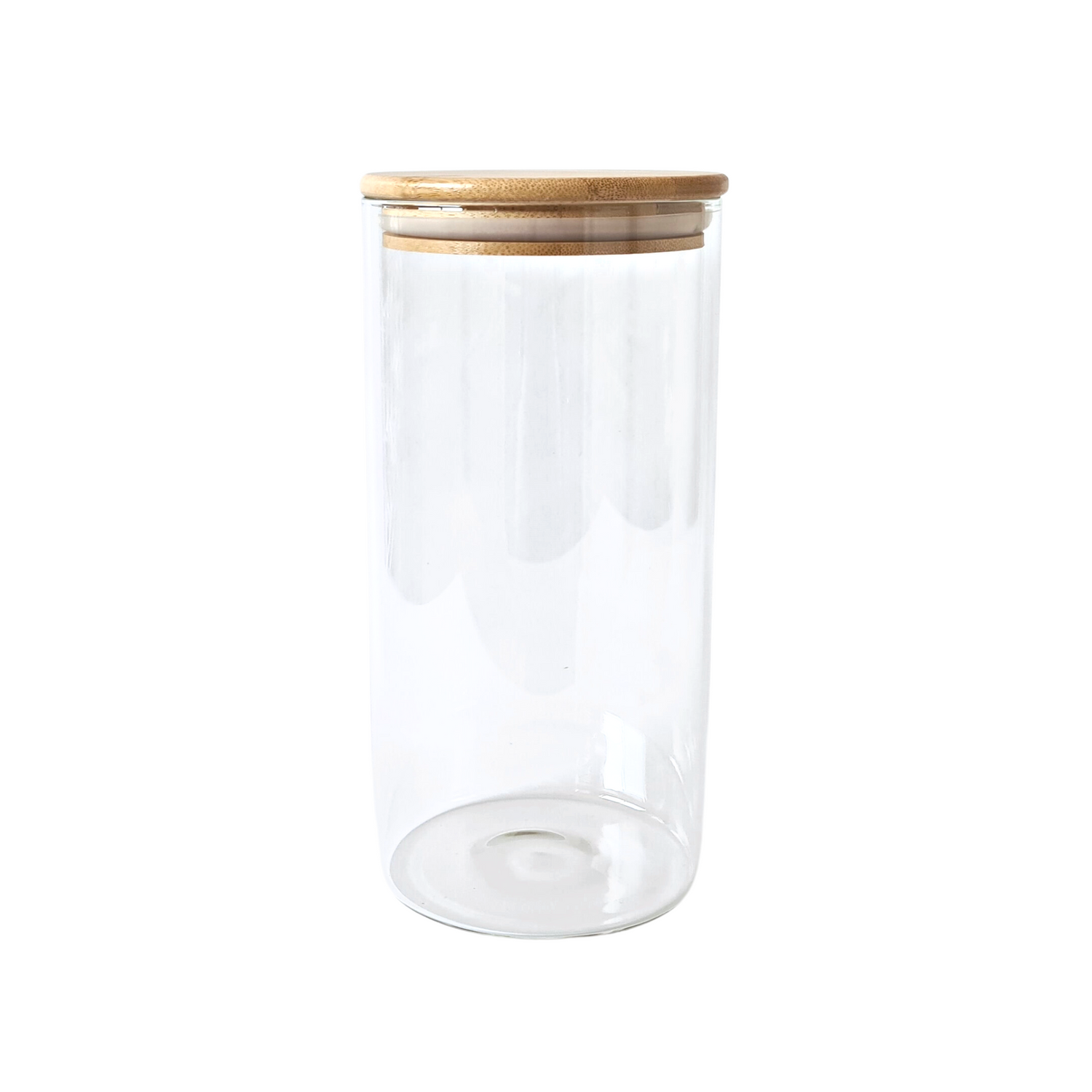 Glass storage jar w/bamboo lid 1500ml