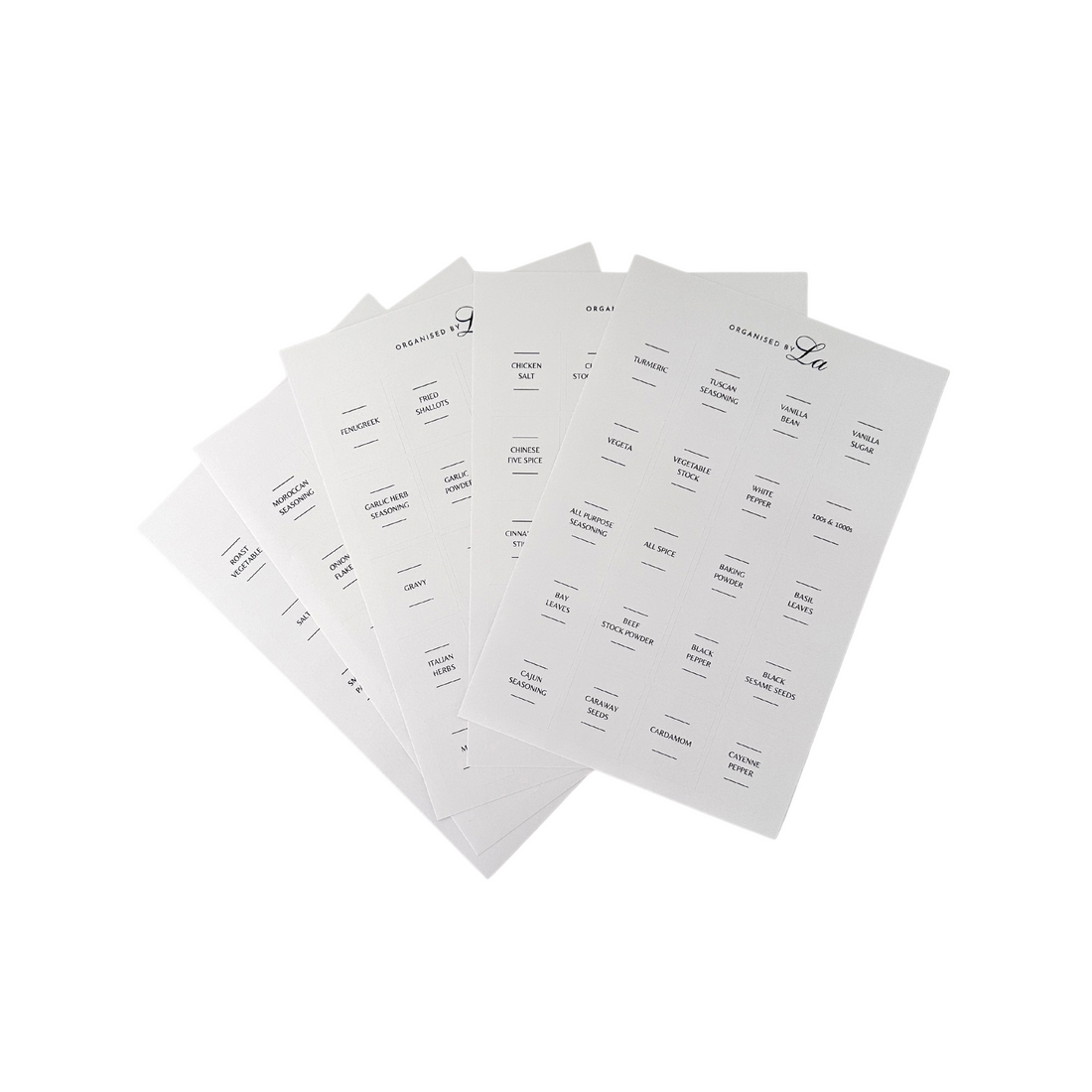 Herbs &amp; Spices Label Set