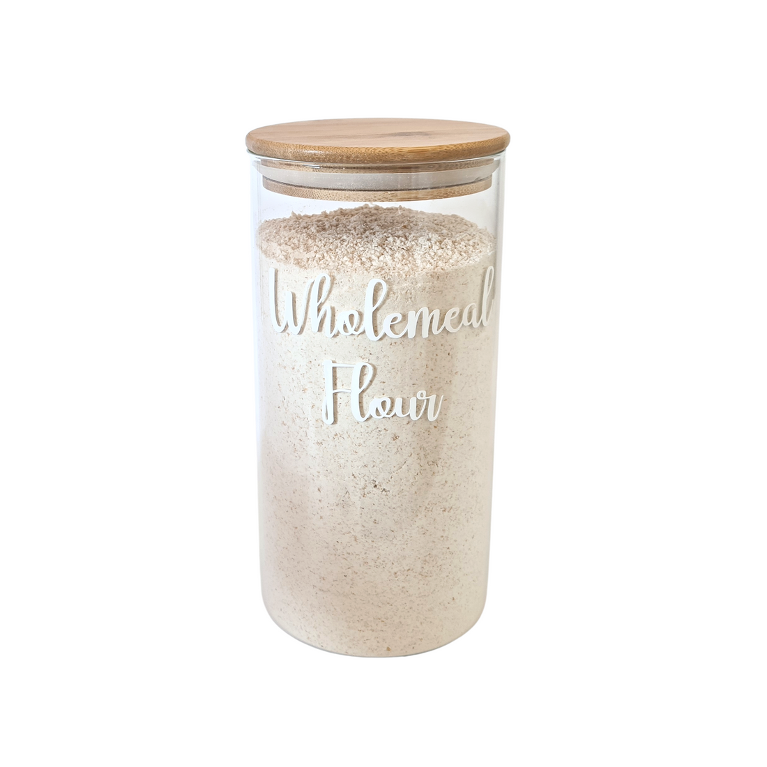 Glass storage jar w/bamboo lid 1500ml